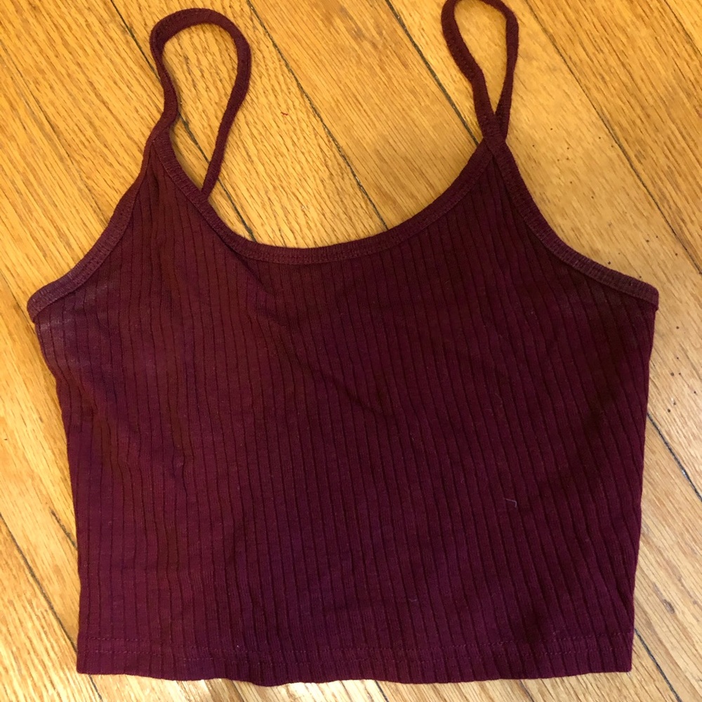 Maroon crop top